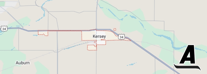 Map of Kersey, CO