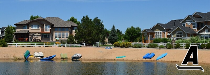 Photo of a lakeside house in Windsor, CO